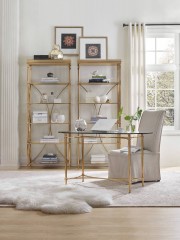 Позолоченный кабинет со стеклянным письменным столом - hkf/0327