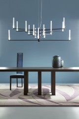 Большая люстра с узкими белыми вертикальными плафонами - kpt/009