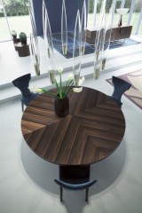 Круглый стол с геометрической интарсией - kpt/147