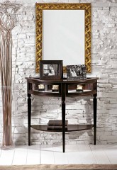 Зеркало в позолоченной раме с растительным резным декором - mdg/1081