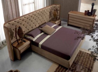 Спальня с кроватью песочного цвета - ulivi/192