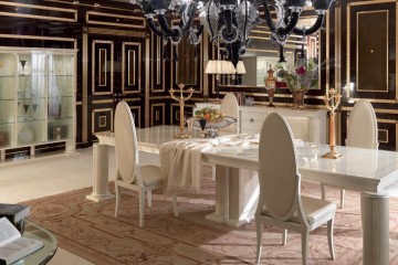 Кожаный стул цвета слоновой кости с декорированной овальной спинкой - tur/066