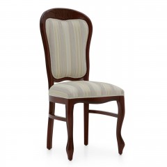 Коричневый стул в полосатой текстильной обивке - svd/813