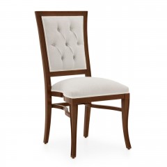 Белый стул с декорированной спинкой и фигурным сиденьем - svd/815