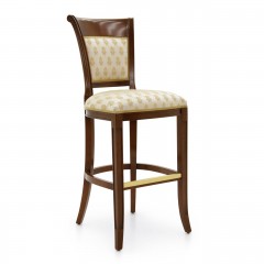 Стул в белой обивке с золотистым орнаментом - svd/772