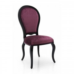 Стул с округлой спинкой на основании с ножками-кабриолями - svd/719