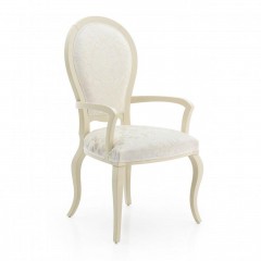 Стул с фигурной спинкой на ножках-кабриолях - svd/697