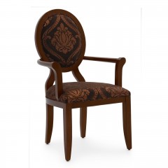 Стул шоколадного оттенка в узорчатой обивке - svd/717