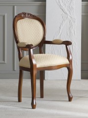 Бежевый стул с открытыми мягкими подлокотниками - msd/271