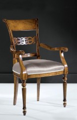 Стул с серым сиденьем и открытыми подлокотниками - msd/247