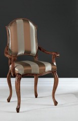 Полосатый стул на каркасе из полированного массива - msd/185