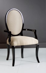 Бежевый стул с овальной спинкой - msd/248