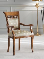 Стул в бежевой обивке с рисунком - msd/232