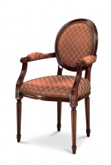 Стул терракотового оттенка с круглой спинкой-медальоном - msd/254