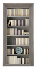 Классический книжный шкаф с открытыми полками - mgua/033