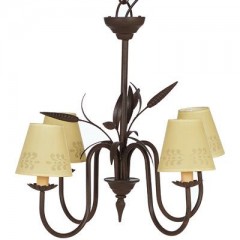 Люстра с абажурами цвета слонвой кости - mgua/297