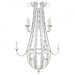 Люстра с гирляндами из белых листочков - mgua/321