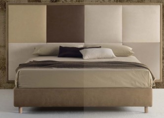 Кровать с большим прямоугольным изголовьем - mbib/140
