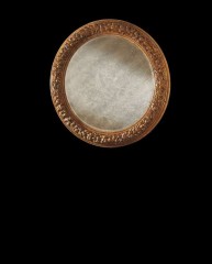 Зеркало в круглой деревянной раме - marm/370