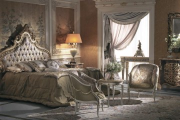 Спальня с двуспальной кроватью и двумя тумбочками - marm/719