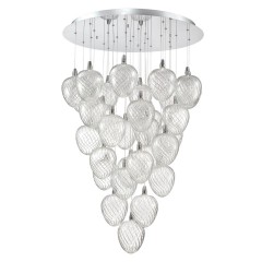 Люстра с 31 стеклянным декорированным плафоном - sef/1517