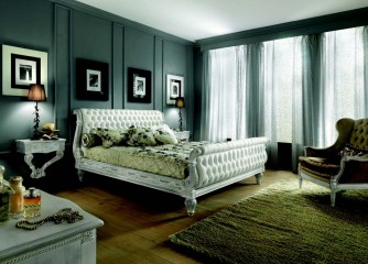 Спальня со светлой патинированной мебелью - MMRS/0010