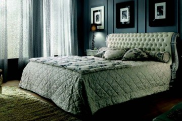 Спальня с двумя навесными прикроватными тумбами - MMRS/0011