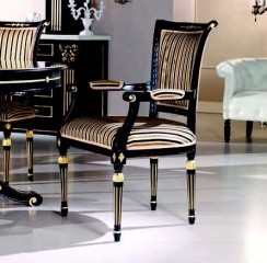 Стул в полосатой текстильной обивке - MMRS/0054