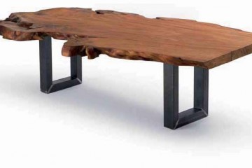 Обеденный стол с массивной столешницей - mrva/0031
