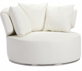 Белоснежное круглое кресло - mdgh/0352