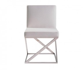 Стильный белый мягкий стул - mdgh/0719