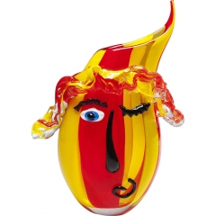 Яркая стеклянная ваза Шут - krc/0191