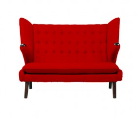 Красный диванчик с высокой спинкой - mdgh/0813