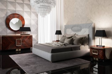 Прикроватная тумба с мраморной столешницей - mstl/0057