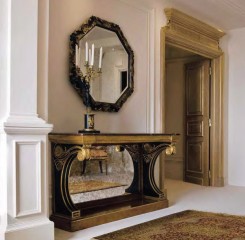 Консоль с мраморной столешницей и состаренным зеркалом - mcst/0327